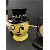 Image 2 : Mr Peanut Ceramic Cookie Jar and Marlboro Alarm Clock Works Great