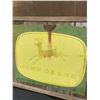 Image 2 : Authentic Vintage John Deere Logo Metal Sign Mounted on Barnboard Backdrop