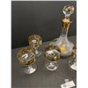 Image 2 : Nice Ships Decanter Set Gold Trim