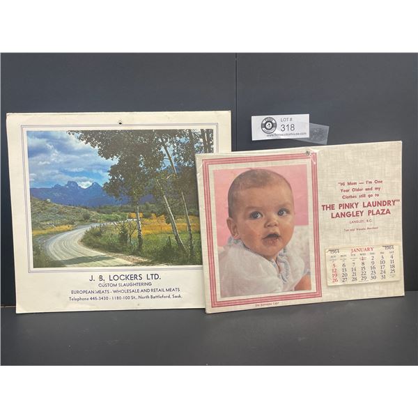 1964 and 1973 Calendars from Langley and SK