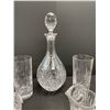 Image 2 : Nice Heavy Crystal Decanter With other Crystal Dishes including Pinwheel.