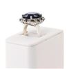 Image 3 : 18.60 ctw Dark Blue Sapphire and 0.83 ctw Diamond 14K White Gold Ring