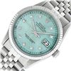 Image 3 : Rolex Mens Stainless Steel Ice Blue Diamond Oyster Perpetual 36MM Datejust Wrist