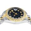 Image 8 : Rolex Ladies 2 Tone 18K Black Diamond Lugs Datejust Wristwatch 26MM Oyster Perpe