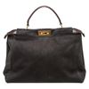 Image 1 : Fendi Black Nubuck Large Peekaboo Satchel Bag