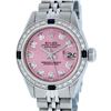 Image 1 : Rolex Ladies Stainless Steel Pink Diamond & Sapphire Oyster Perpetaul Datejust W