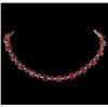 Image 1 : 14KT Yellow Gold 44.89 ctw Ruby and Diamond Necklace