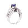 Image 4 : 2.56 ctw Blue Sapphire And Diamond Ring - 14KT White Gold