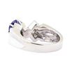 Image 3 : 2.09 ctw Sapphire And Diamond Ring - 14KT White Gold