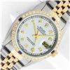 Image 1 : Rolex Mens 2 Tone Silver & Sapphire Diamond 36MM Datejust Oyster Perpetual Wrist