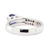 Image 3 : 1.28 ctw Sapphire And Diamond Ring - 18KT White Gold