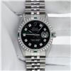 Image 3 : Rolex Mens Stainless Steel Green Vignette Diamond Oyster Perpetual Datejust Wris