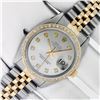 Image 2 : Rolex Mens 2 Tone Silver Diamond Datejust 36MM Wristwatch Oyster Perpetual