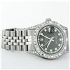 Image 4 : Rolex Mens Stainless Steel Black Diamond Lugs & Pyramid Bezel Datejust Wristwatc