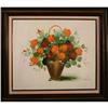 Floral Basket flowers signed painting Hill #2126900