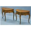 Image 1 : Pair of Small Walnutl Demi-Lune Side Tables #2126952