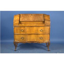 Antique Style Burr Walnut Bureau #2126958