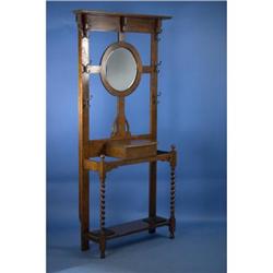 Antique Furniture English Solid Oak Hallstand #2126964