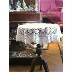 Antique Wide Cluny Lace Border Tablecloth #2127004