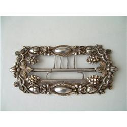 ANTIQUE ART NOUVEAU 800 SILVER GRAPE BUCKLE #2127204