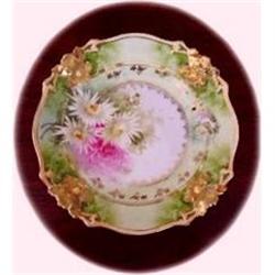 RS Prussia Gilt Poppy Mold Mums Plate #2127229