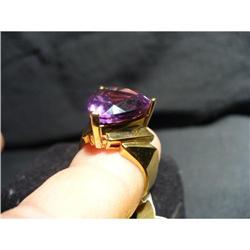 Over 6CT Amethyst Ring Set  In 10Kt Gold #2127242