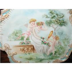 H. PAINTED LIMOGES CHERUB PLATE #2127260