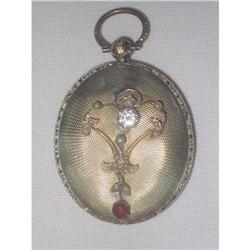 Victorian Gold Filled Locket, Ornate Jewelled #2127261