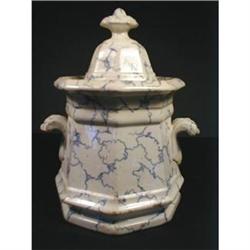 FLOW BLUE GOTHIC SUGAR POT MARBLE #2127263