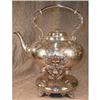 Image 1 : SILVER Tilt TEApot STAND Etched - ANTIQUE - #2127393