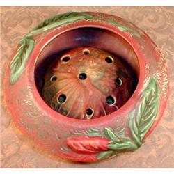 WELLER Malvern BOWL & Flower FROG - Art POTTERY#2127418