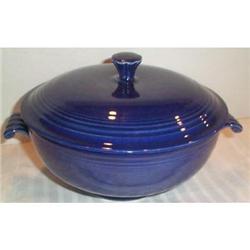 Vintage Fiesta Cobalt Blue Covered Casserole #2127464