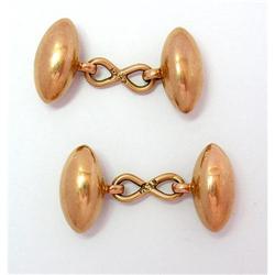 English 15Kt pink gold cufflinks #2127675