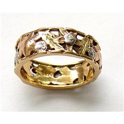 14Kt Pink, White, and Yellow Gold Band #2127682