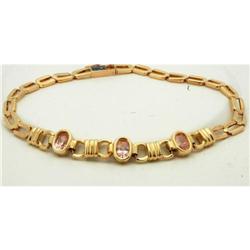 14K gold & Pink Tourmaline Bracelet  #2127759