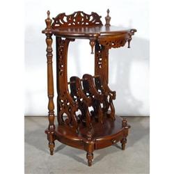 ORNATE VICTORIAN MAGAZINE RACK ACCENT TABLE #2127809