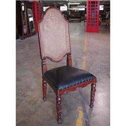 6 ROSE ANTIQUE WALNUT DINING CHAIR CHAIRS #2127824