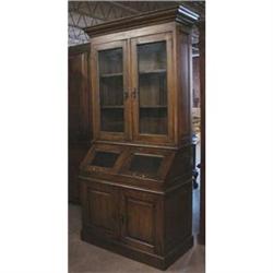 ANTIQUE FRENCH COUNTRY WALNUT CUPBOARD CABINET #2127836