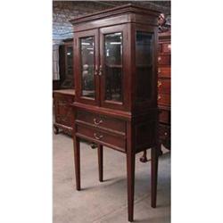 ANTIQUE HIGHBOY SHERATON LIBRARY BOOKCASE #2127843