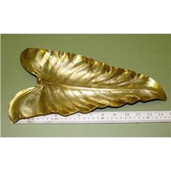 Bronze Calla Lily Leaf Sculpture Vase Bowl #2127886