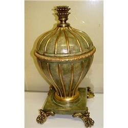 Gilt Bronze Dragon Paw Lidded Urn Vase #2127898