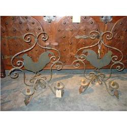 Pair of French 2 Arm Rooster Sconces #2127942