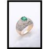Image 1 : DIAMOND AND EMERALD RING IN YELLOW GOLD #2137516