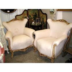 Pair Bergere Chairs France Original Finish #2137564