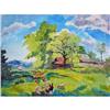 Impressionism oil "Dandelions blossom" #2137759