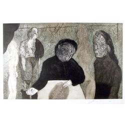 Jose Luis Cuevas Large Etching, Mexican Art #2137800