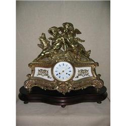 Bronze Dore Clock W/Cherubs   #2137823