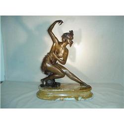 Lg Bronze Girl W/Castenetts In A Dancing Pose #2137831