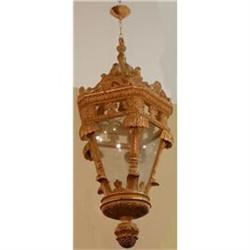 Giltwood Lantern Chandelier Fixture #2137857