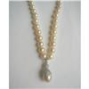 Image 1 : ESTATE CULT.PEARL NECK. w. SOUTH SEA DROP/DIA. #2137920